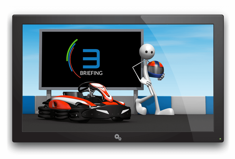 Il video briefing personalizzabile di Apex Timing rafforzerà la sicurezza delle vostre piste da karting. Il modulo fa parte della soluzione software GoKarts per la pista di karting di noleggio. Ricordate ai piloti le regole di sicurezza prima di ogni gara di karting.