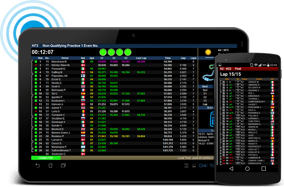 The go-kart and motorsport timing software is leader in the management of national and international karting races.
