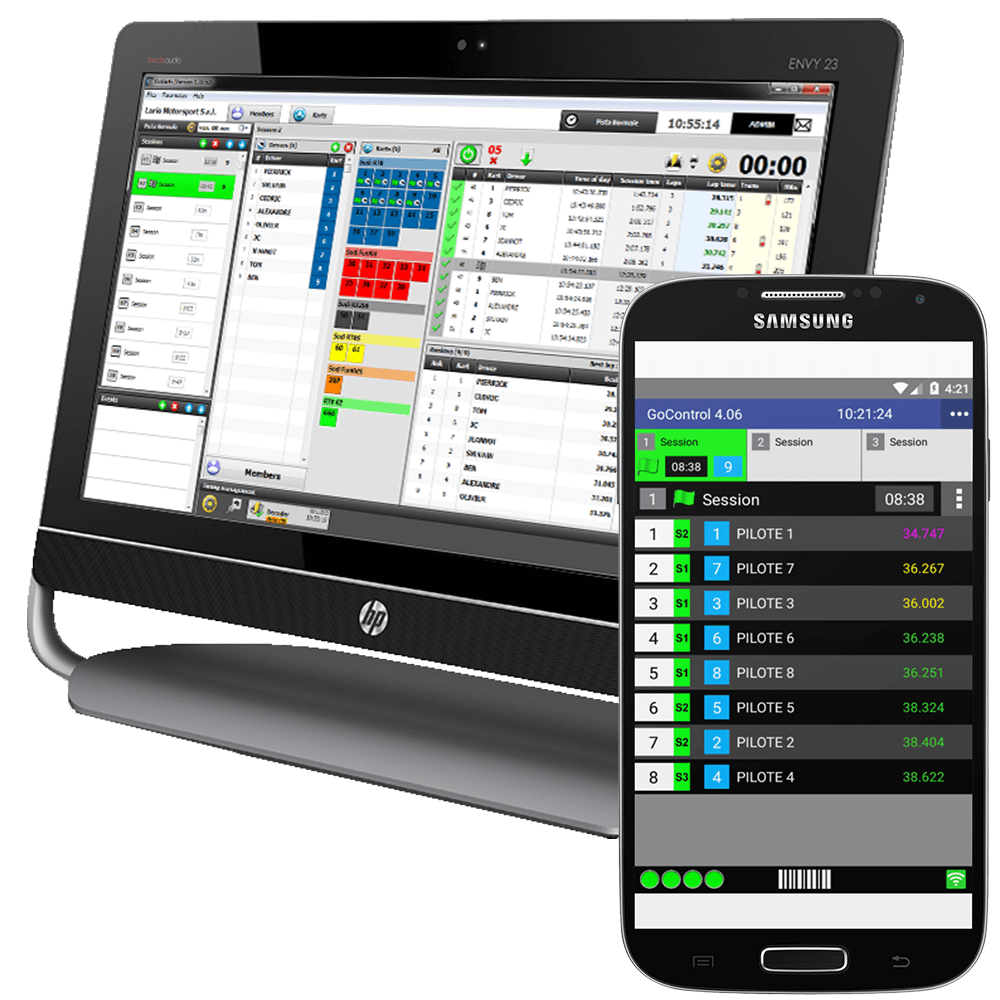 El sistema de cronometraje de karting Apex Timing es compatible con cualquier marca y le permite compartir los resultados de sesionesm,eventos, grands prix y resistencias en tiempo real en su centro de karting de alquiler indoor u outdoor.